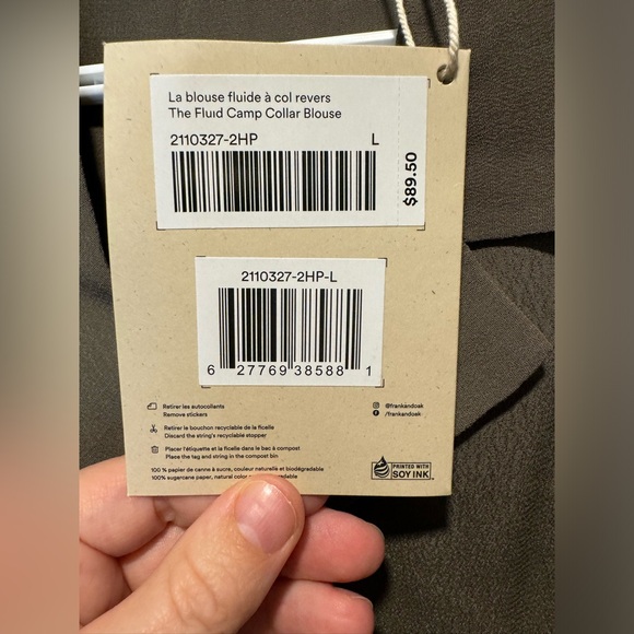 Frank & Oak The Camp Collar Blouse in Dark Khaki - Picture 13 of 14